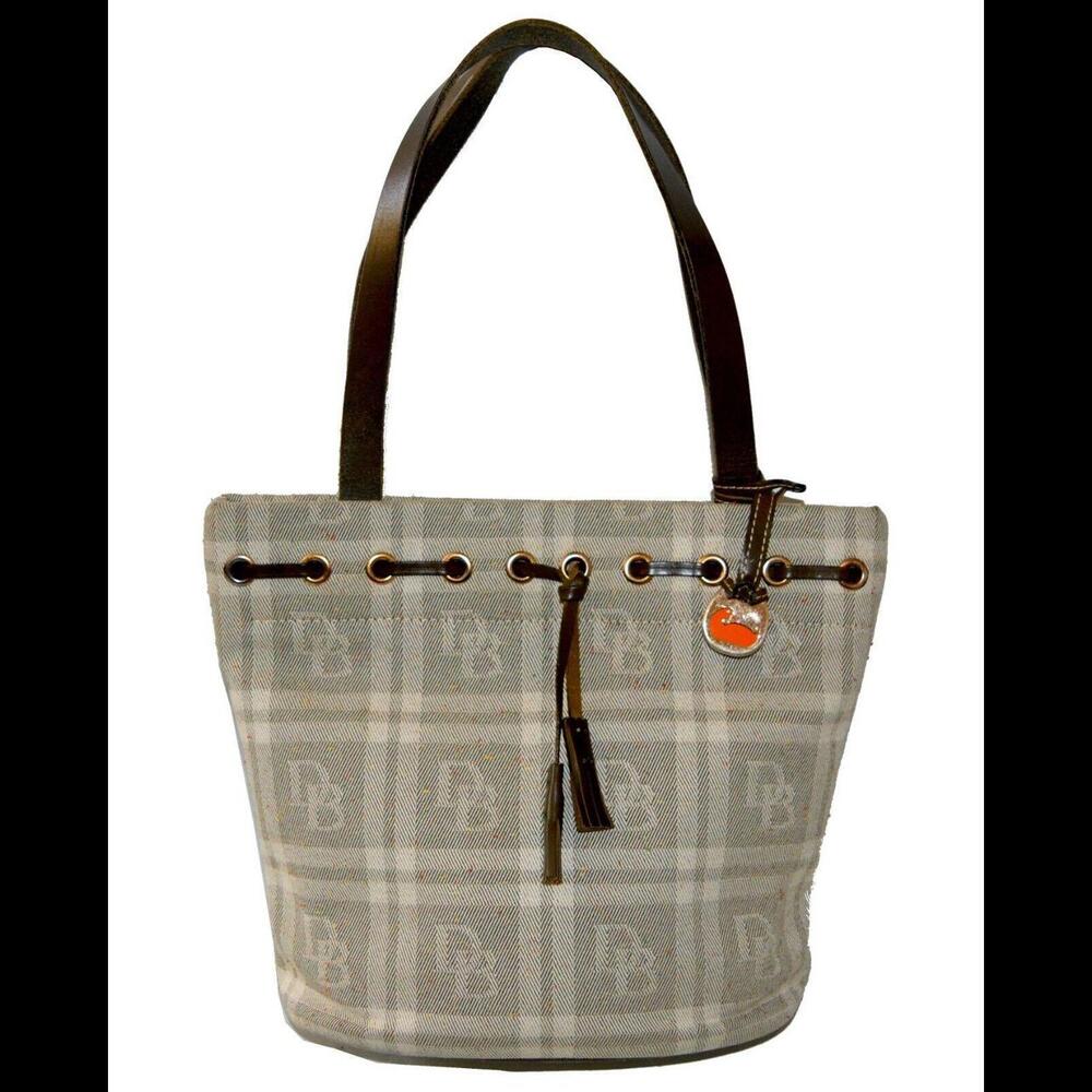 Dooney & Bourke Jacquard Signature Tote Shoulder Bag Handbag Purse